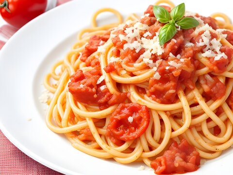 spaghetti with tomato sauce  Generatd Ai