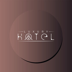 Luxury Hotel elegant minimal creative logo design concept