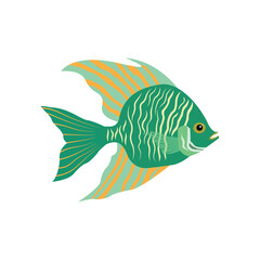 Angelfish vector illustration hand drawn illustration of fish 