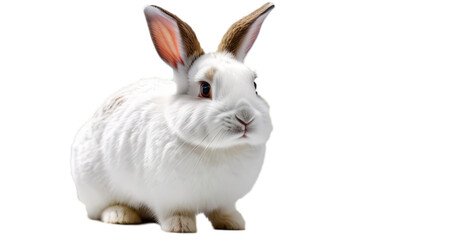 Fototapeta premium white rabbit white background, isolate, png