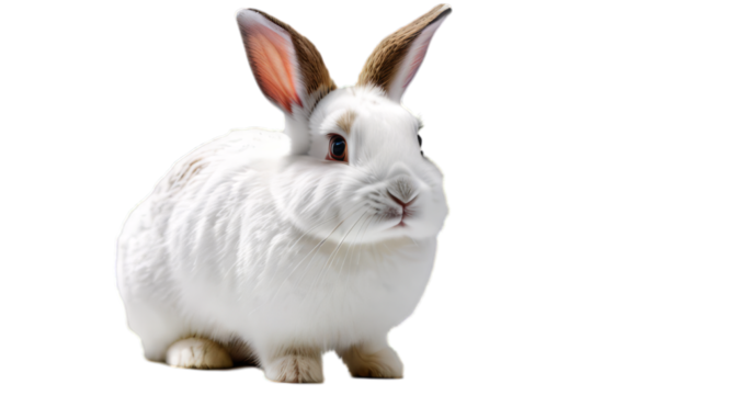 white rabbit white background, isolate, png