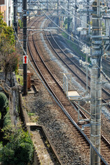 街中を走る線路