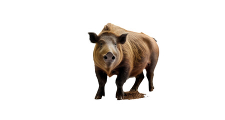 Fototapeta premium wild boar white background, isolate, png