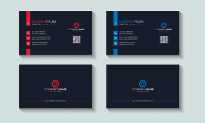 Clean and minimal business card layout template. Professional elegant business card, visiting card, identity, corporate, contact, branding