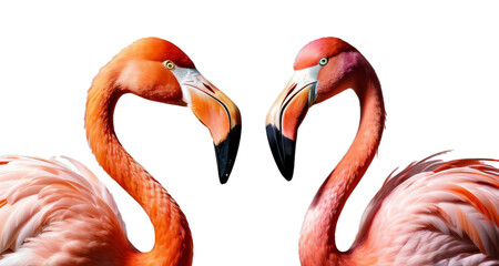 pink flamingo white background, isolate, png