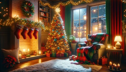  Cozy Christmas Living Room