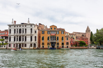 Fototapeta na wymiar Venice, Italy - June 30, 2023: Venice canal with gondolas, Italy 
