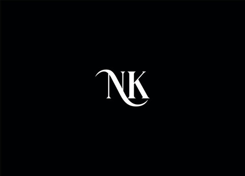 NK  letter logo design and monogram logo