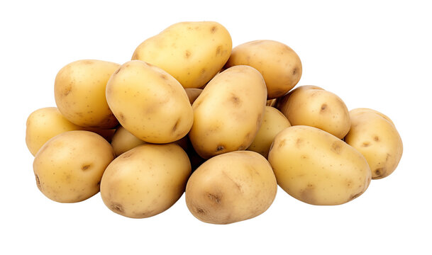 A pile of potatoes - isolated on transparent background