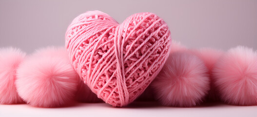 Lovely Pink Yarn Heart
Heart-Shaped Clew in Pink