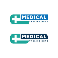 Medical logo sign creative wordmark design concept for Healthcare business use