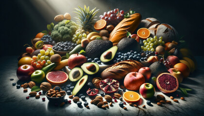 Obraz na płótnie Canvas Luxury Gourmet Organic Food Display 