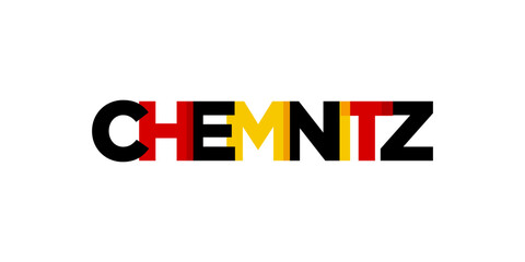 Chemnitz Deutschland, modern and creative vector illustration design featuring the city of Germany for travel banners, posters, and postcards.