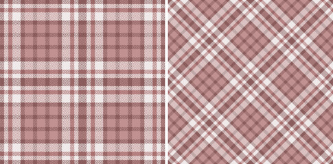 Check textile pattern of seamless plaid background with a tartan fabric texture vector.