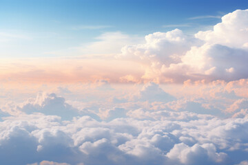 Beautiful pastel color sky with clouds background