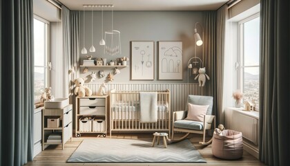 Cozy Baby Room Interior with Minimalist