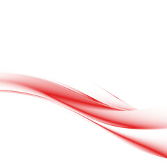 abstract red wave lines isolated on transparent background