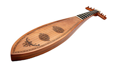 Zither Stringed Musical Instrument on Transparent PNG - obrazy, fototapety, plakaty