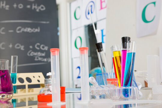 Test tubes in Chemistry classroom
