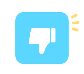 Fototapeta premium シンプルな水色のバッドマークのアプリ