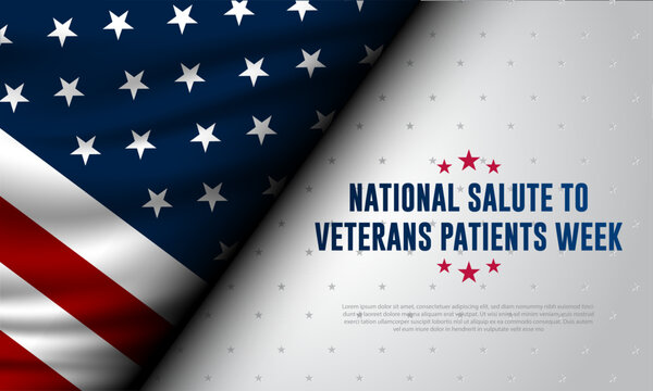 National Salute To Veterans Patients Week Background Vector Illustration