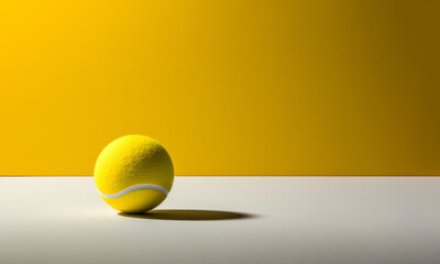 Pelota de tenis o pádel amarilla. - obrazy, fototapety, plakaty