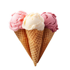 ice cream cone isolated on transparent background Remove png, Clipping Path