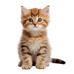 Cute kitten on transparent background PNG
