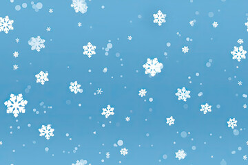 blue and white snowflake seamless pattern illustration
