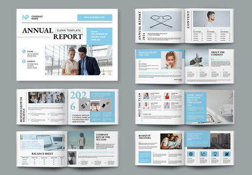 Annual Report Brochure Layout Landscape