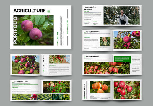 Botanical Portfolio Design Template Landscape