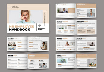 HR Employee Handbook Brochure Landscape