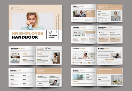 HR Employee Handbook Brochure Landscape