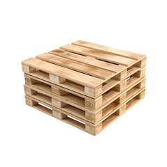 stack of wooden pallets isolated on transparent background Remove png, Clipping Path