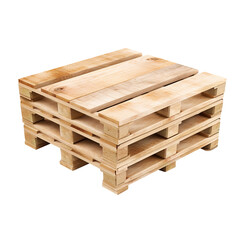 stack of wooden pallets isolated on transparent background Remove png, Clipping Path