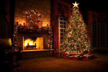 The Spirit of Christmas in a Majestic and Warm Setting