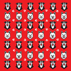 pattern dogs design vector
