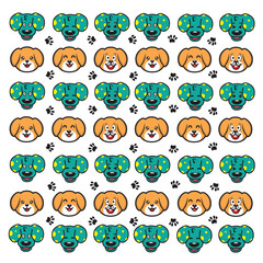 pattern dogs design vector
