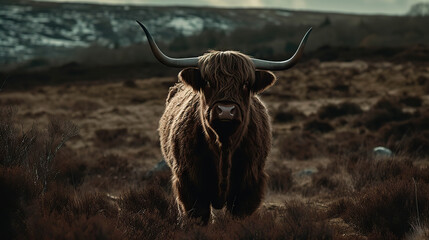 Majestic in the Wild: A Highland Cow in its Natural Habitat
