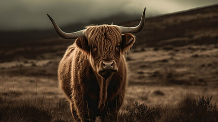 Majestic in the Wild: A Highland Cow in its Natural Habitat