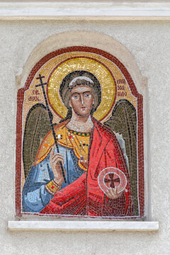Archangel Michael Fresco Monastery Serbia