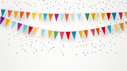 Happy birthday banner. Birthday party flags