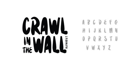 simple bold brush script font alphabet typography font vector for logo and branding	