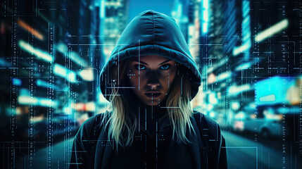 Naklejka premium cyber, technology, connection, cyberspace, hacker, network, digital, web, software, energy, binary, computing, development, electronic, intelligence, gradient, fantasy, programming, research, tech, co