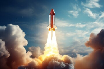 The rocket is ascending into space. Generative AI