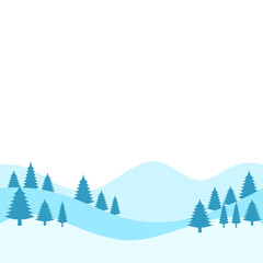 Fototapeta premium Winter Landscape Illustration