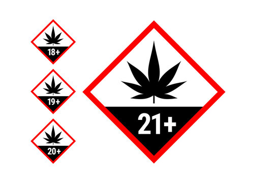 Age restriction vector icon set. Recommended age limit. Adults only. Vector icons