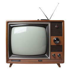 Retro Revival: A Vintage Television Artwork on transparent background,png
