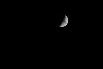 moon on a black background. background image. astrophotography.