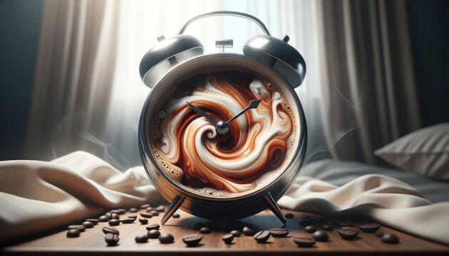 Alarm Clock with Coffee Inside